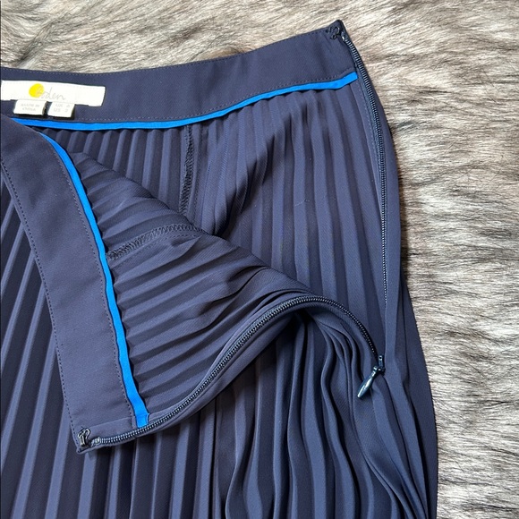 Boden Kristen Navy Blue Midi Pleated Skirt Women's 2